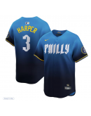 Men's Philadelphia Phillies Bryce Harper Nike Blue 2024 City Connect Limited Player Jersey