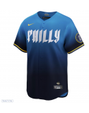 Men's Philadelphia Phillies Bryce Harper Nike Blue 2024 City Connect Limited Player Jersey