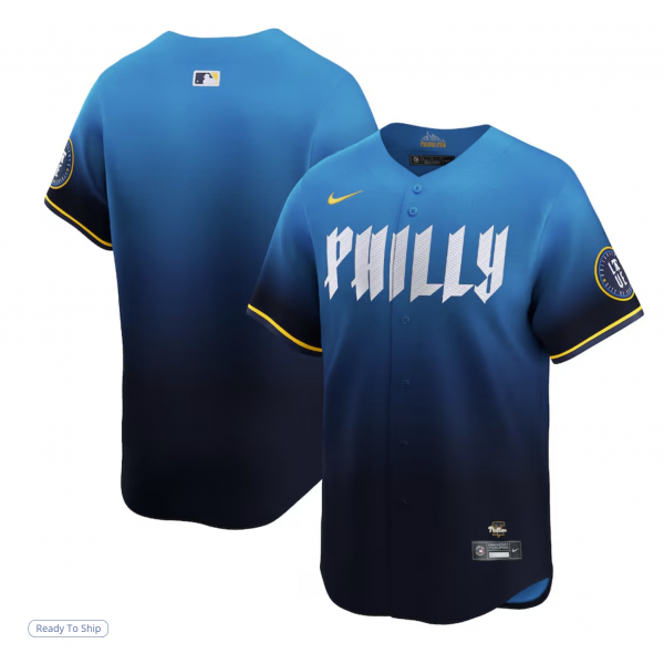 Men's Philadelphia Phillies Nike Blue 2024 City Connect Limited Jersey