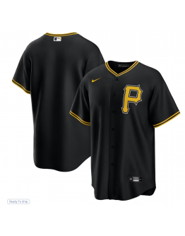 Men's Pittsburgh Pirates Nike Black Alternate Replica Team Jersey