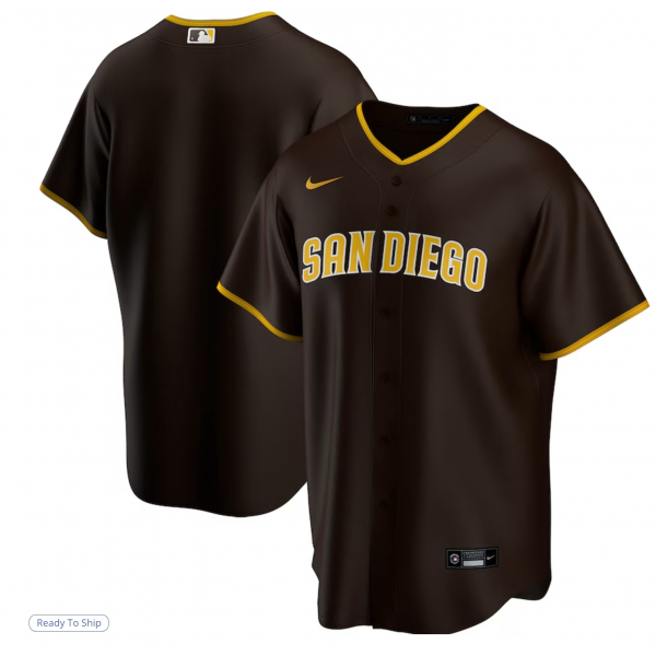 Men's San Diego Padres Nike Brown Road Replica Team Jersey