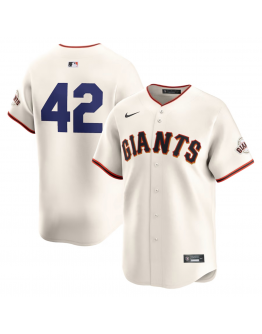 Men's San Francisco Giants Nike Cream 2024 Jackie Robinson Day Home Limited Jersey