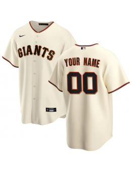 Men's San Francisco Giants Nike Cream Home Replica Custom Jersey