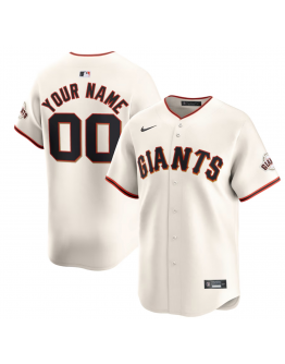 Youth San Francisco Giants Nike Cream Home Limited Custom Jersey