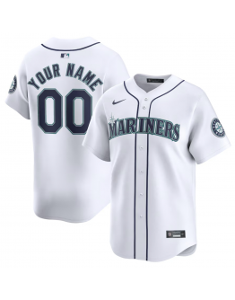 Men's Seattle Mariners Nike White Home Limited Custom Jersey