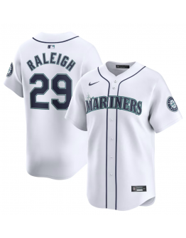 Men's Seattle Mariners Cal Raleigh Nike White Home Limited Player Jersey