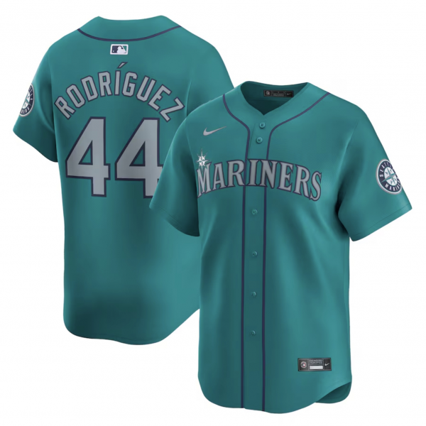 Men's Seattle Mariners Julio Rodríguez Nike Aqua Alternate Limited Player Jersey