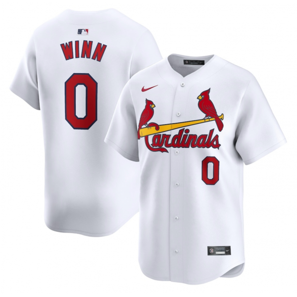 Men's St. Louis Cardinals Masyn Winn Nike White Home Limited Player Jersey