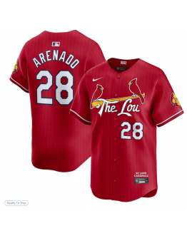 Men's St. Louis Cardinals Nolan Arenado Nike Red 2024 City Connect Limited Player Jersey