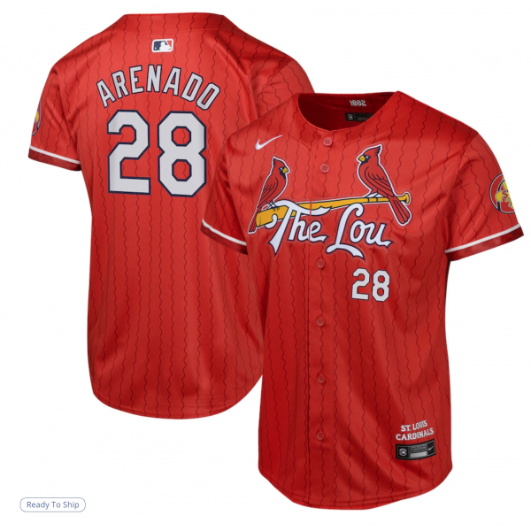 Youth St. Louis Cardinals Nolan Arenado Nike Red 2024 City Connect Limited Player Jersey