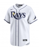 Men's Tampa Bay Rays Junior Caminero Nike White Home Limited Player Jersey