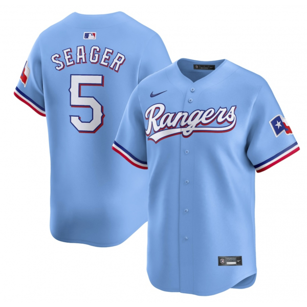 Men's Texas Rangers Corey Seager Nike Light Blue Alternate Limited Player Jersey