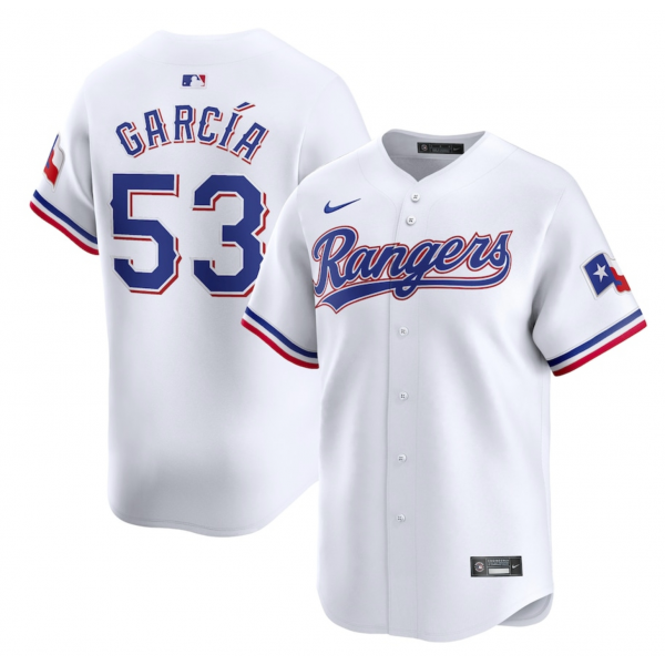 Youth Texas Rangers Adolis García Nike White Home Limited Player Jersey