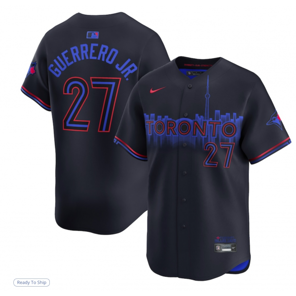 Men's Toronto Blue Jays Vladimir Guerrero Jr. Nike Black 2024 City Connect Limited Player Jersey