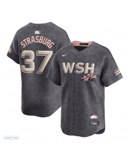 Men's Washington Nationals Stephen Strasburg Nike Charcoal City Connect Limited Player Jersey