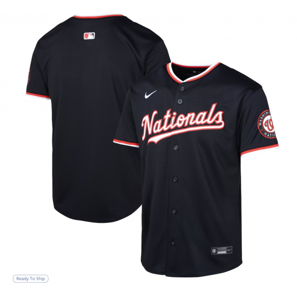 Youth Washington Nationals Nike Navy Alternate Limited Jersey