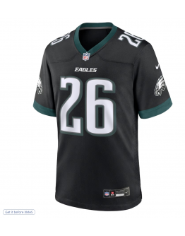 Men's Philadelphia Eagles Saquon Barkley Nike Black Alternate Game Jersey