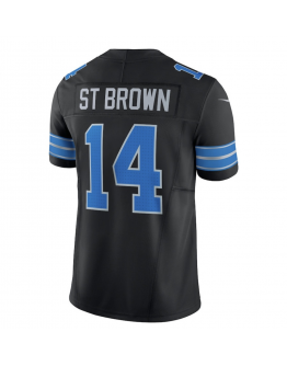 St. Brown Men’s Detroit Lions 2024 Vapor Limited Black Jersey – All Stitched