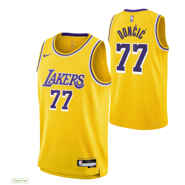 Youth Los Angeles Lakers Luka Dončić Nike Gold Swingman Jersey - Icon Edition