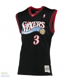 Men's Philadelphia 76ers Allen Iverson Mitchell & Ness Black 2000/01 Hardwood Classics Swingman Jersey