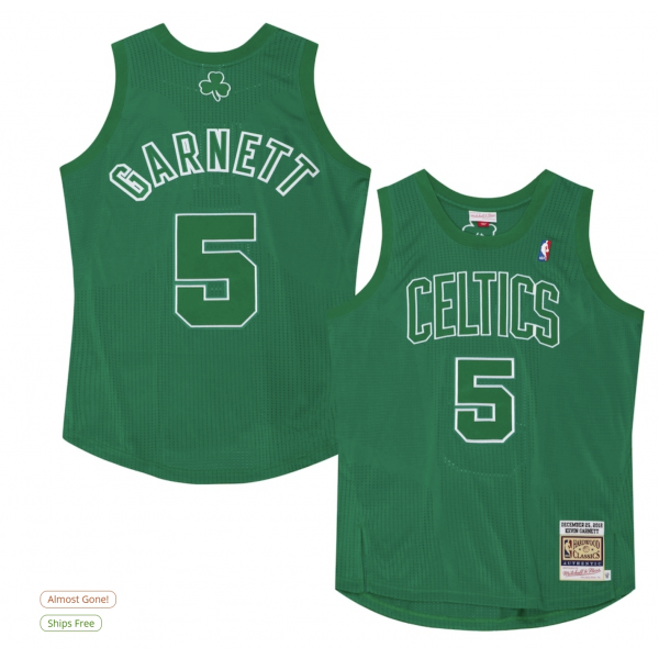 Men's Boston Celtics Kevin Garnett Mitchell & Ness Kelly Green 2012 Authentic Player Jersey