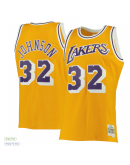 Men's Los Angeles Lakers Magic Johnson Mitchell & Ness Gold 1984/85 Hardwood Classics Swingman Jersey