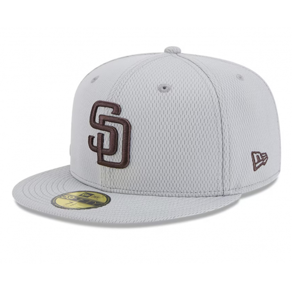 Men's San Diego Padres New Era Gray 2025 MLB Clubhouse 59FIFTY Fitted Hat