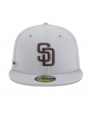 Men's San Diego Padres New Era Gray 2025 MLB Clubhouse 59FIFTY Fitted Hat