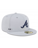 Men's Atlanta Braves New Era Gray 2025 MLB Clubhouse 59FIFTY Fitted Hat