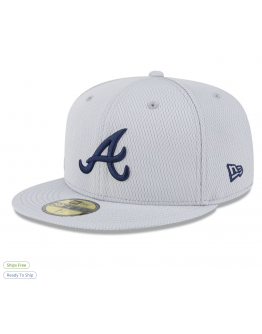 Men's Atlanta Braves New Era Gray 2025 MLB Clubhouse 59FIFTY Fitted Hat