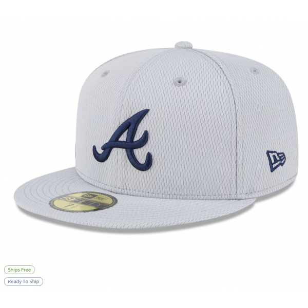 Men's Atlanta Braves New Era Gray 2025 MLB Clubhouse 59FIFTY Fitted Hat