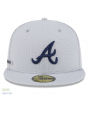 Men's Atlanta Braves New Era Gray 2025 MLB Clubhouse 59FIFTY Fitted Hat