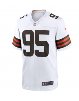 Men's Cleveland Browns Myles Garrett Nike White Away Game Jersey