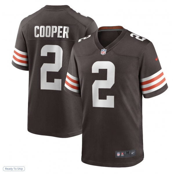 Men's Cleveland Browns Amari Cooper Nike Brown Player Game Jersey