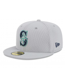 Men's Seattle Mariners New Era Gray 2025 MLB Clubhouse 59FIFTY Fitted Hat