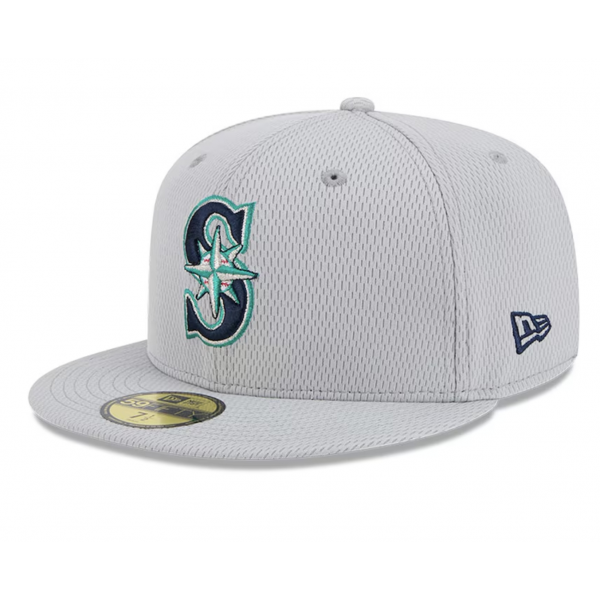 Men's Seattle Mariners New Era Gray 2025 MLB Clubhouse 59FIFTY Fitted Hat