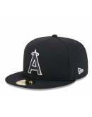 Men's Los Angeles Angels New Era Black 2025 MLB Clubhouse 59FIFTY Fitted Hat