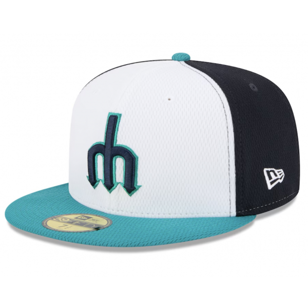 Men's Seattle Mariners New Era Navy/Aqua 2025 MLB Clubhouse 59FIFTY Fitted Hat