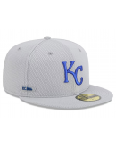 Men's Kansas City Royals New Era Gray 2025 MLB Clubhouse 59FIFTY Fitted Hat