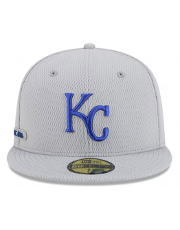 Men's Kansas City Royals New Era Gray 2025 MLB Clubhouse 59FIFTY Fitted Hat