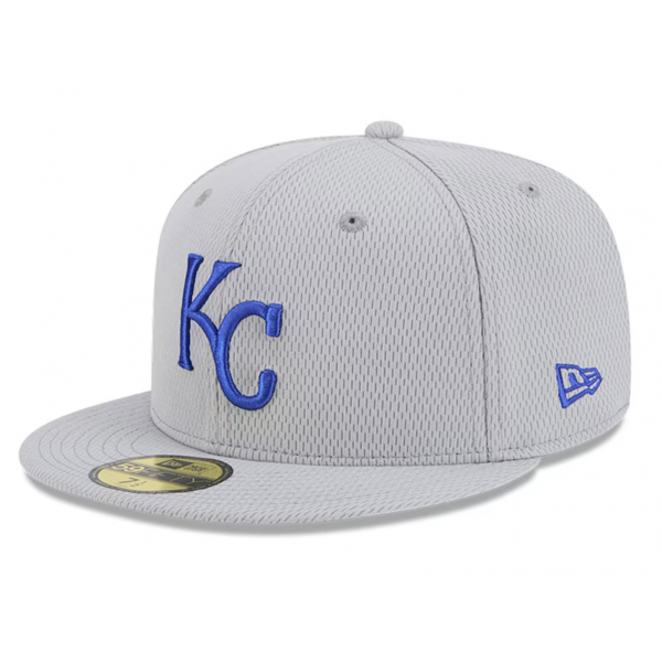 Men's Kansas City Royals New Era Gray 2025 MLB Clubhouse 59FIFTY Fitted Hat