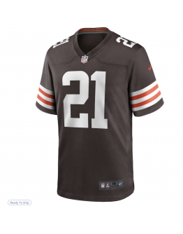 Men's Cleveland Browns Denzel Ward Nike Brown Game Jersey