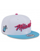 Men's Miami Heat New Era White 2024/25 City Edition Alternate 9FIFTY Snapback Hat