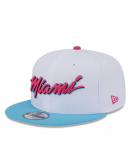 Men's Miami Heat New Era White 2024/25 City Edition Alternate 9FIFTY Snapback Hat