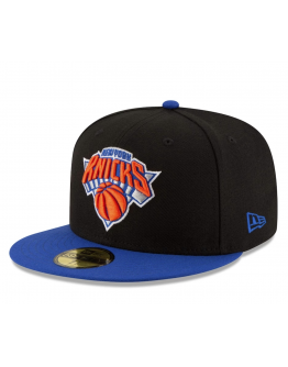 Men's New York Knicks New Era Black/Royal Official Team Color 2Tone 59FIFTY Fitted Hat