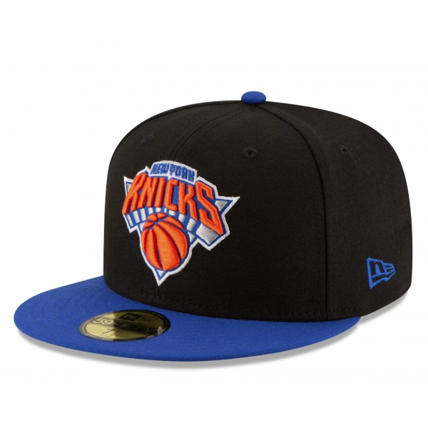 Men's New York Knicks New Era Black/Royal Official Team Color 2Tone 59FIFTY Fitted Hat