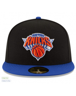 Men's New York Knicks New Era Black/Royal Official Team Color 2Tone 59FIFTY Fitted Hat