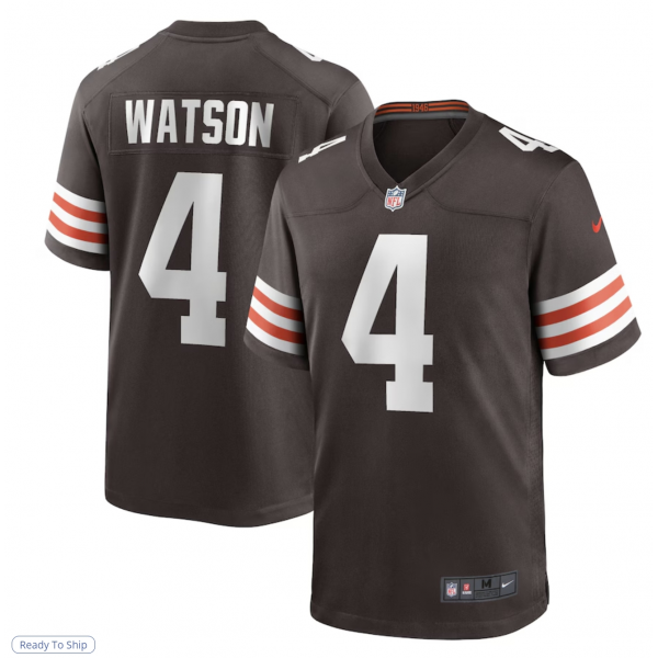 Men's Cleveland Browns Deshaun Watson Nike Brown Game Jersey