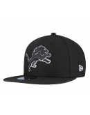 Men's Detroit Lions New Era Black B-Dub 9FIFTY Adjustable Hat