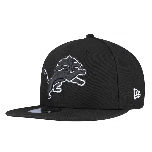 Men's Detroit Lions New Era Black B-Dub 9FIFTY Adjustable Hat